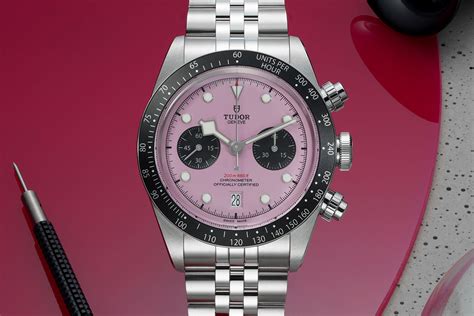 tudor blackbay chrono pink|tudor black bay chrono price.